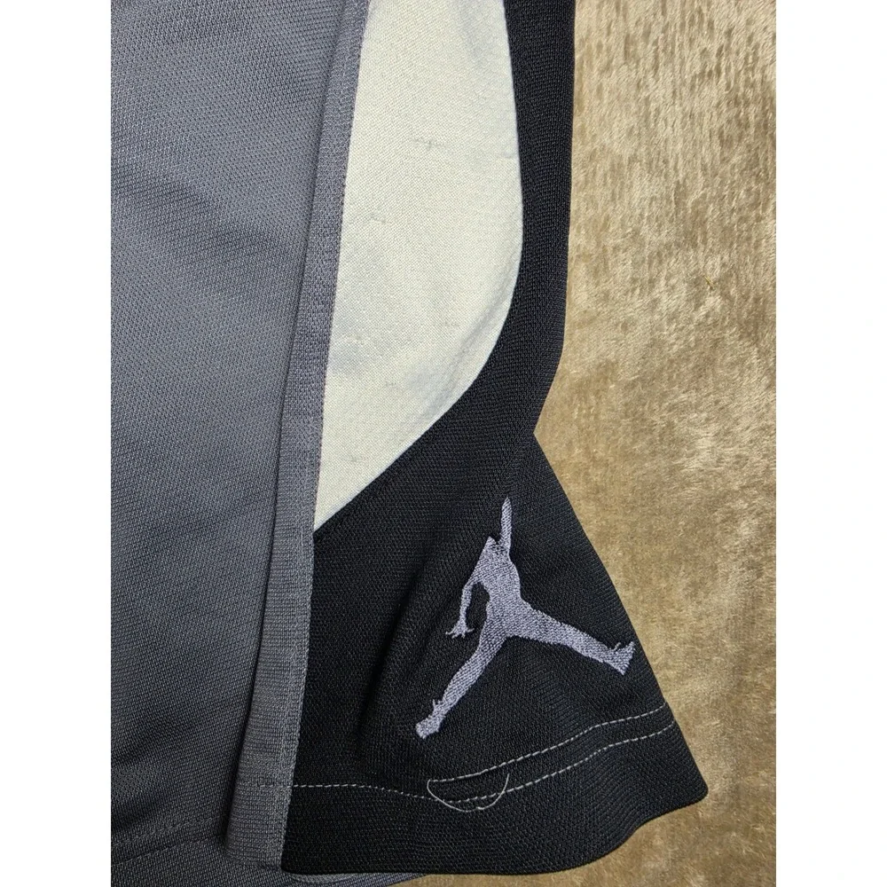 Jordan Mens Dri-FIT Basketball Shorts Grey Black White Jumpman Large L